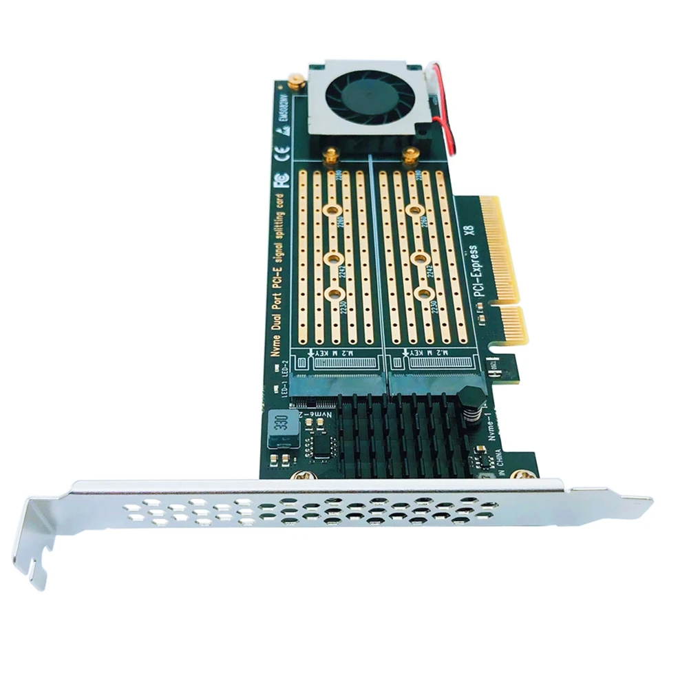 Адаптер PCIe для M.2: Карта-переходник PCIe X8 на 2 порта M.2 NVMe M Key SSD, конвертер M.2 PCI-E X8, поддержка VROC RAID
Адаптер PCIe для M.2: Карта-переходник PCIe X8 на 2 порта M.2 NVMe M Key SSD, конвертер M.2 PCI-E X8, поддержка VROC RAID
