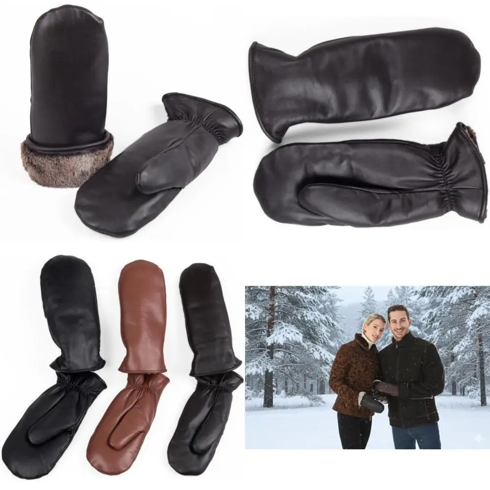 Waterproof Unisex Sheepskin Mittens with Warm Shearling Lining for Cold Weather Winter Use
Waterproof Unisex Sheepskin Mittens with Warm Shearling Lining for Cold Weather Winter Use