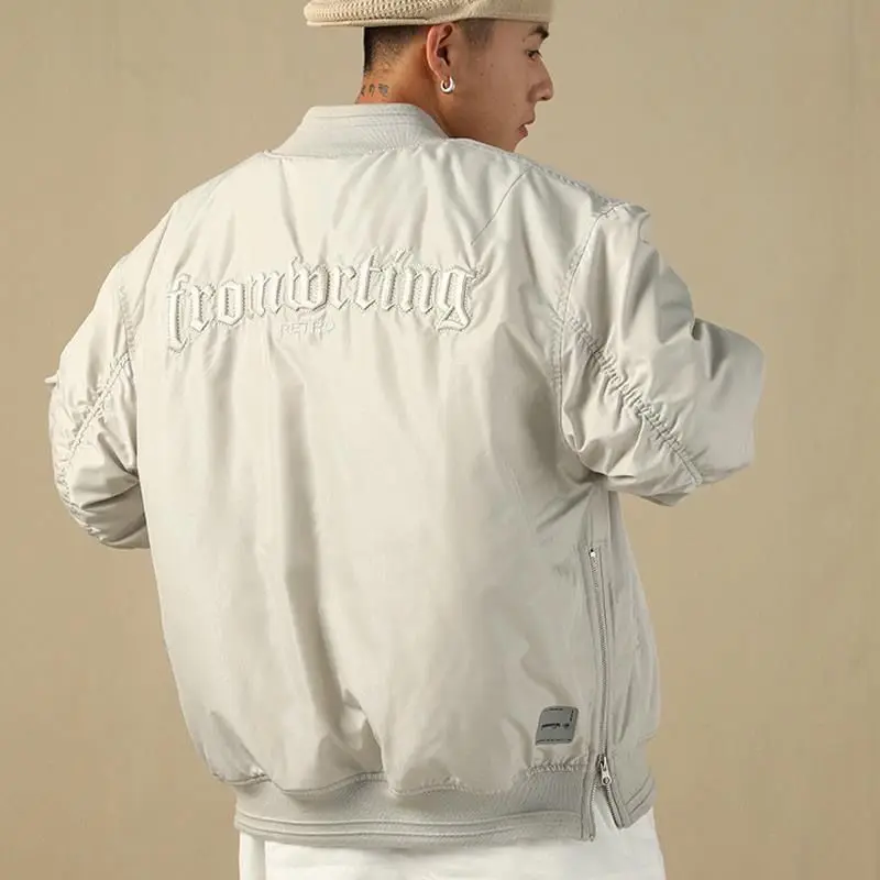 Мужская осенняя куртка-бомбер большого размера с вышивкой и молнией, уличная мода, стиль пилот, для пар, трендовая, 2
Мужская осенняя куртка-бомбер большого размера с вышивкой и молнией, уличная мода, стиль пилот, для пар, трендовая, 2