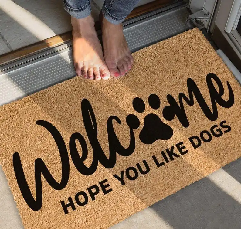 Welcome Doormat Natural Coir Durable Eco-friendly Customized Mat Add Your Text Pet Owner Gift Dog House Rugs Personalized Gifts
Welcome Doormat Natural Coir Durable Eco-friendly Customized Mat Add Your Text Pet Owner Gift Dog House Rugs Personalized Gifts