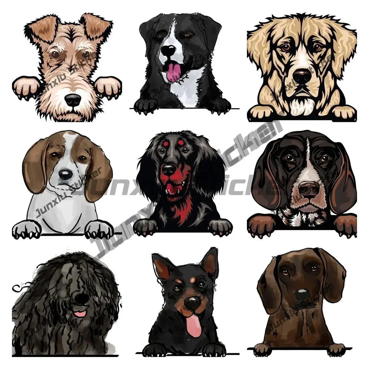Bearded Collie Dog Decal Golden Retriever Sticker German Shorthaired Golden Retriever Watercolor Window Peep Peeking Sticker
Bearded Collie Dog Decal Golden Retriever Sticker German Shorthaired Golden Retriever Watercolor Window Peep Peeking Sticker