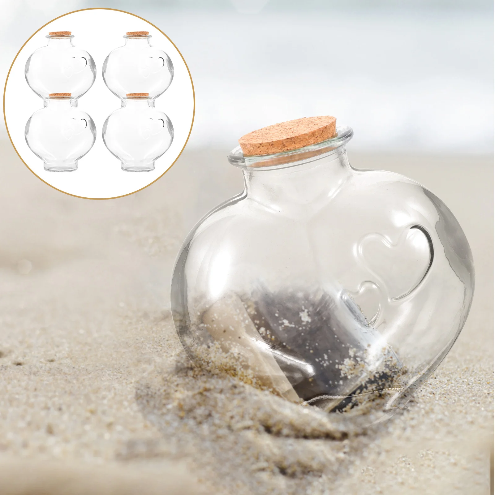 4 Pcs Decoration Decorative Jars with Lids Wedding Favour Small Bottles Heart-shaped Mini Glass Wishing
4 Pcs Decoration Decorative Jars with Lids Wedding Favour Small Bottles Heart-shaped Mini Glass Wishing