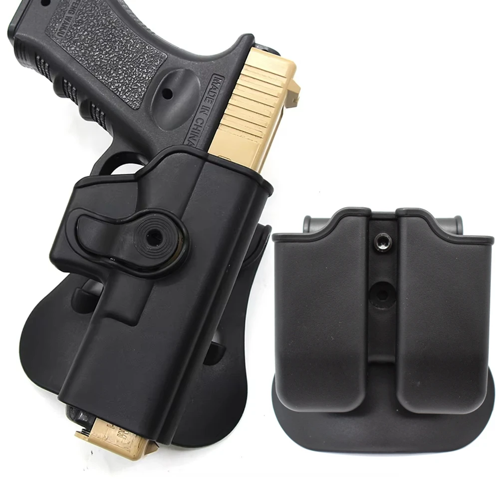 Tactical Gun Holster Double Magazine Pouch Pistol Belt Waist Holster Gun Paddle Carry Case For Glock 17/1911/WP99 accessory
Tactical Gun Holster Double Magazine Pouch Pistol Belt Waist Holster Gun Paddle Carry Case For Glock 17/1911/WP99 accessory