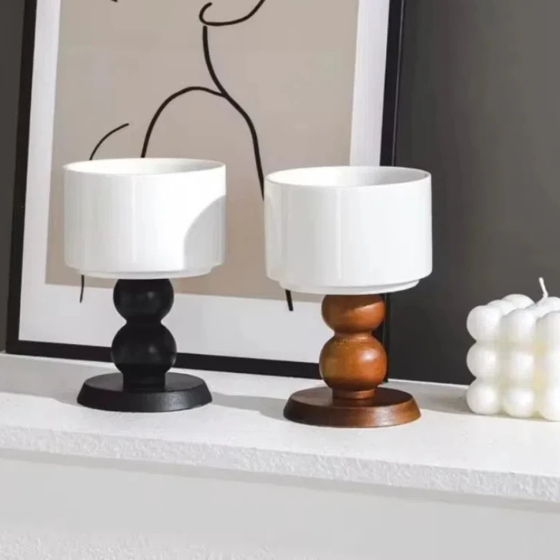 2Pcs Retro Wood Dessert Bowls Creative Delicate Tall Candlestick Stand 200ML Household Vintage Ceramic Goblets Restaurant
2Pcs Retro Wood Dessert Bowls Creative Delicate Tall Candlestick Stand 200ML Household Vintage Ceramic Goblets Restaurant