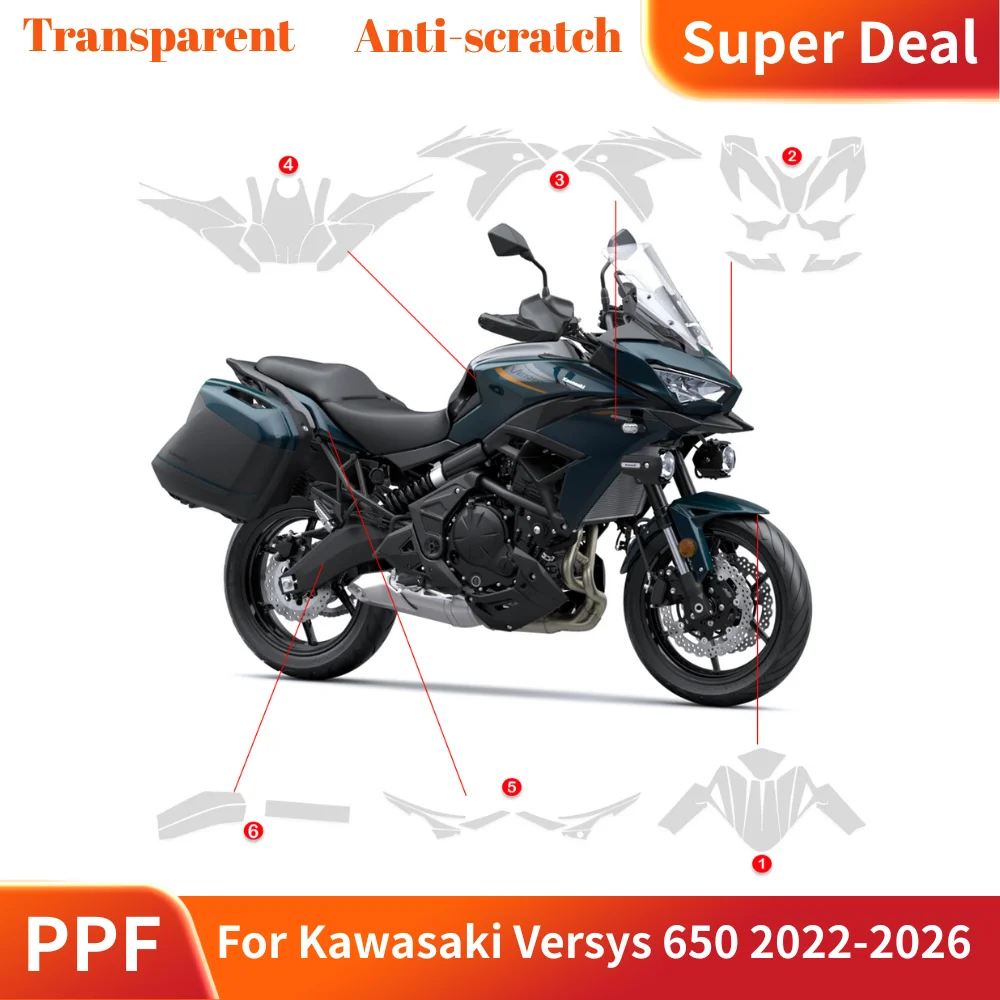 For Kawasaki Versys 650 2022-2026 Motorcycle PPF Kit TPU Protective Film Full Packing Paint Protection Fuel Tank Fairing
For Kawasaki Versys 650 2022-2026 Motorcycle PPF Kit TPU Protective Film Full Packing Paint Protection Fuel Tank Fairing