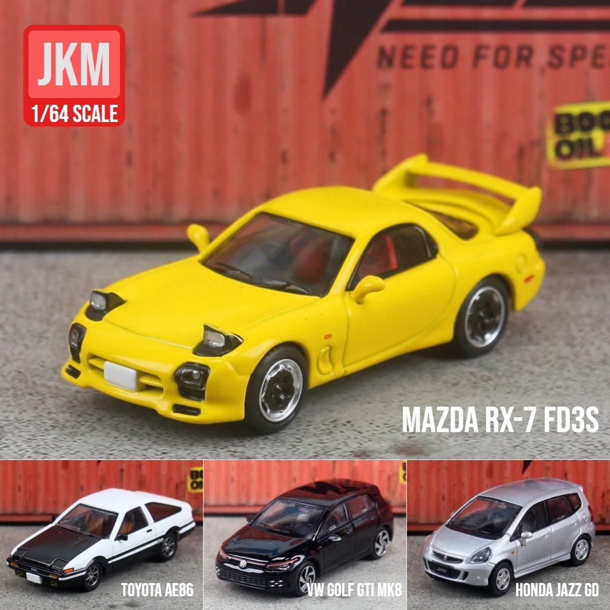 1/64 Volkswagen Golf AE86 Mazda RX-7 Honda Jazz Diecast Toy Car Vehicle Miniature Free Wheels Collection Gift For Children Boy
1/64 Volkswagen Golf AE86 Mazda RX-7 Honda Jazz Diecast Toy Car Vehicle Miniature Free Wheels Collection Gift For Children Boy