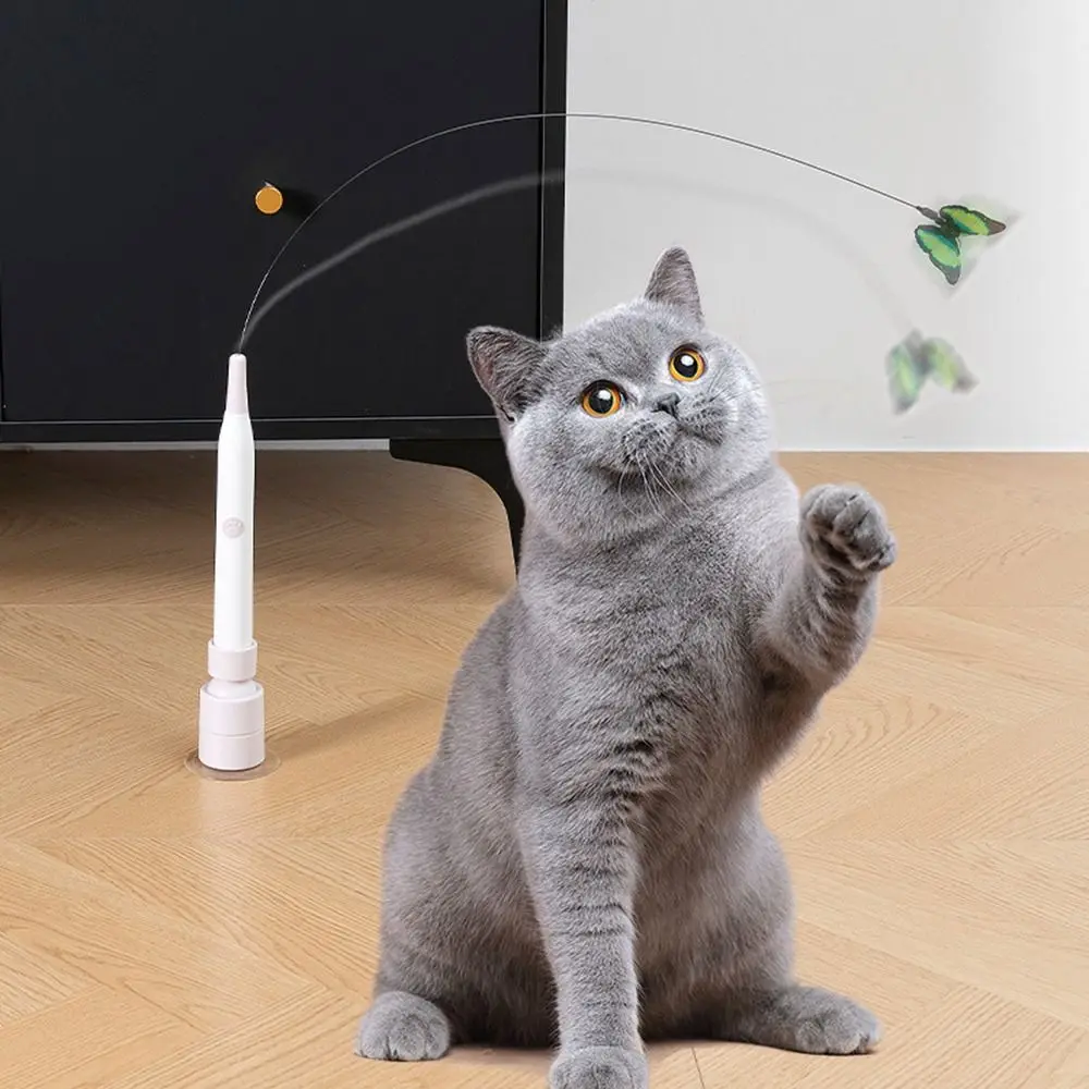 Switchable Butterfly Pattern Cat Teasing Stick Interactive Removable Handle Automatic Cat Teaser 360° Swivel
Switchable Butterfly Pattern Cat Teasing Stick Interactive Removable Handle Automatic Cat Teaser 360° Swivel