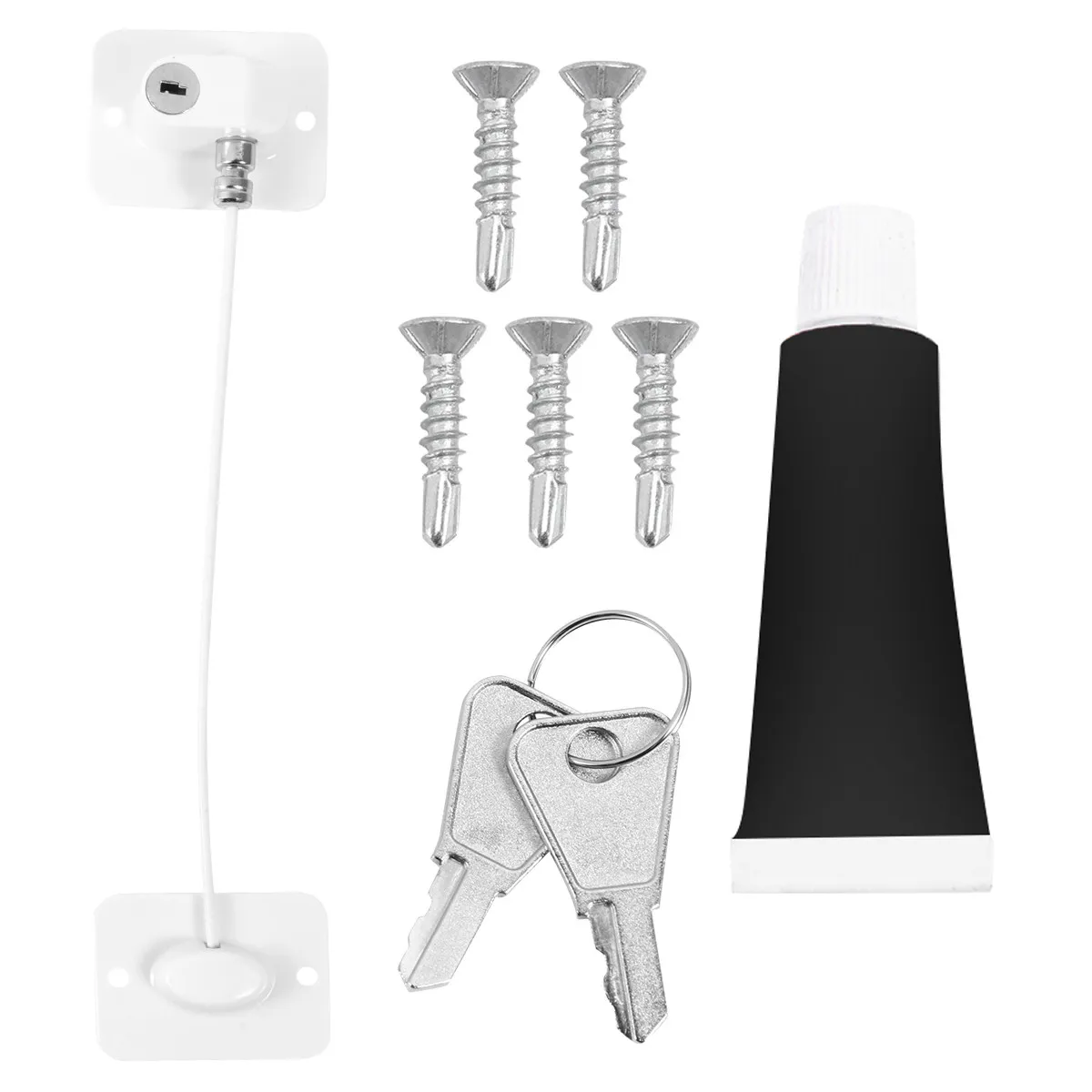 Safety 181Mm Stainless Steel Door Cable Restrictor For Child Baby Home Security Window Chain Lock Multifunctional Window Lock
Safety 181Mm Stainless Steel Door Cable Restrictor For Child Baby Home Security Window Chain Lock Multifunctional Window Lock