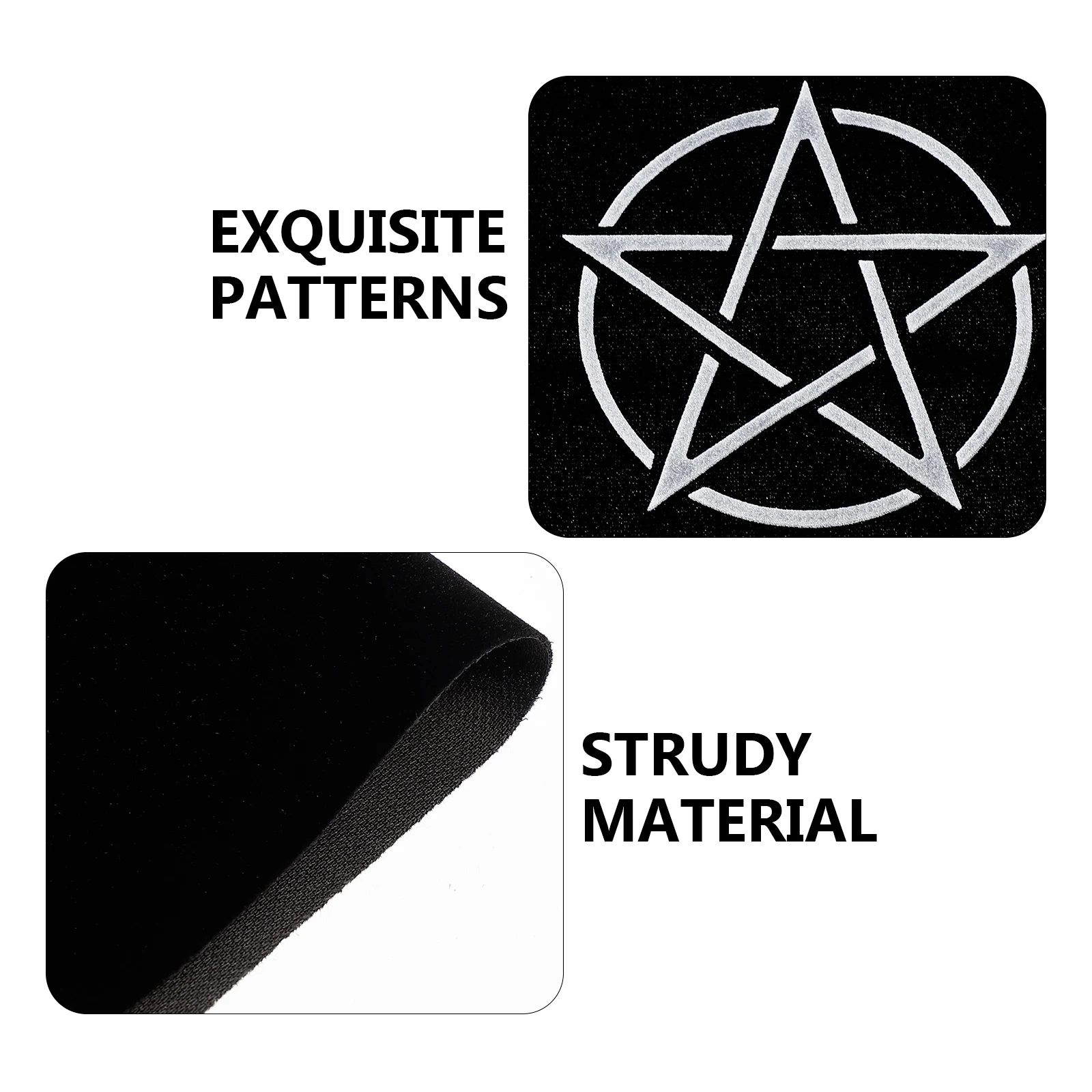 Pentagram Tarot Tablecloth 500x500mm Black Flannel Wear Resistant Game Divination Cloth Pentacle Pattern Decorative Home
Pentagram Tarot Tablecloth 500x500mm Black Flannel Wear Resistant Game Divination Cloth Pentacle Pattern Decorative Home