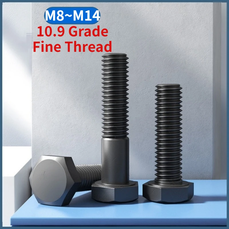 M8 M10 M12 M14 Black 10.9 Grade Carbon Steel Fine Pitch External Hex Hexagon Head Screws Full / Part Thread Bolts
M8 M10 M12 M14 Black 10.9 Grade Carbon Steel Fine Pitch External Hex Hexagon Head Screws Full / Part Thread Bolts