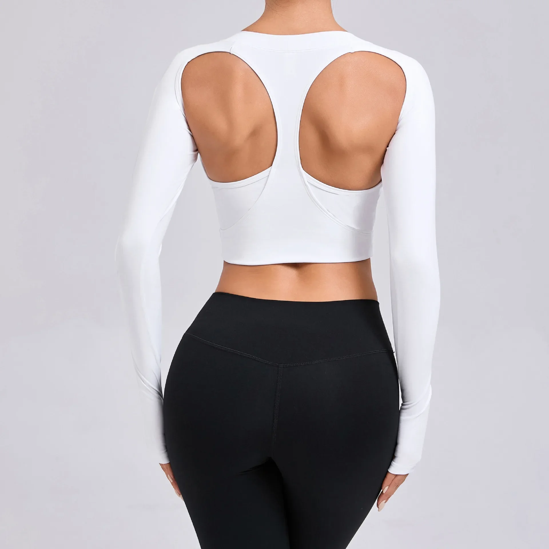 Women's Yoga Shirt Tight Naked Long Sleeve Hollow Out Backless Slim-Fit Sport Top Quick Drying Fitness Running T-shirt Sportwear
Women's Yoga Shirt Tight Naked Long Sleeve Hollow Out Backless Slim-Fit Sport Top Quick Drying Fitness Running T-shirt Sportwear