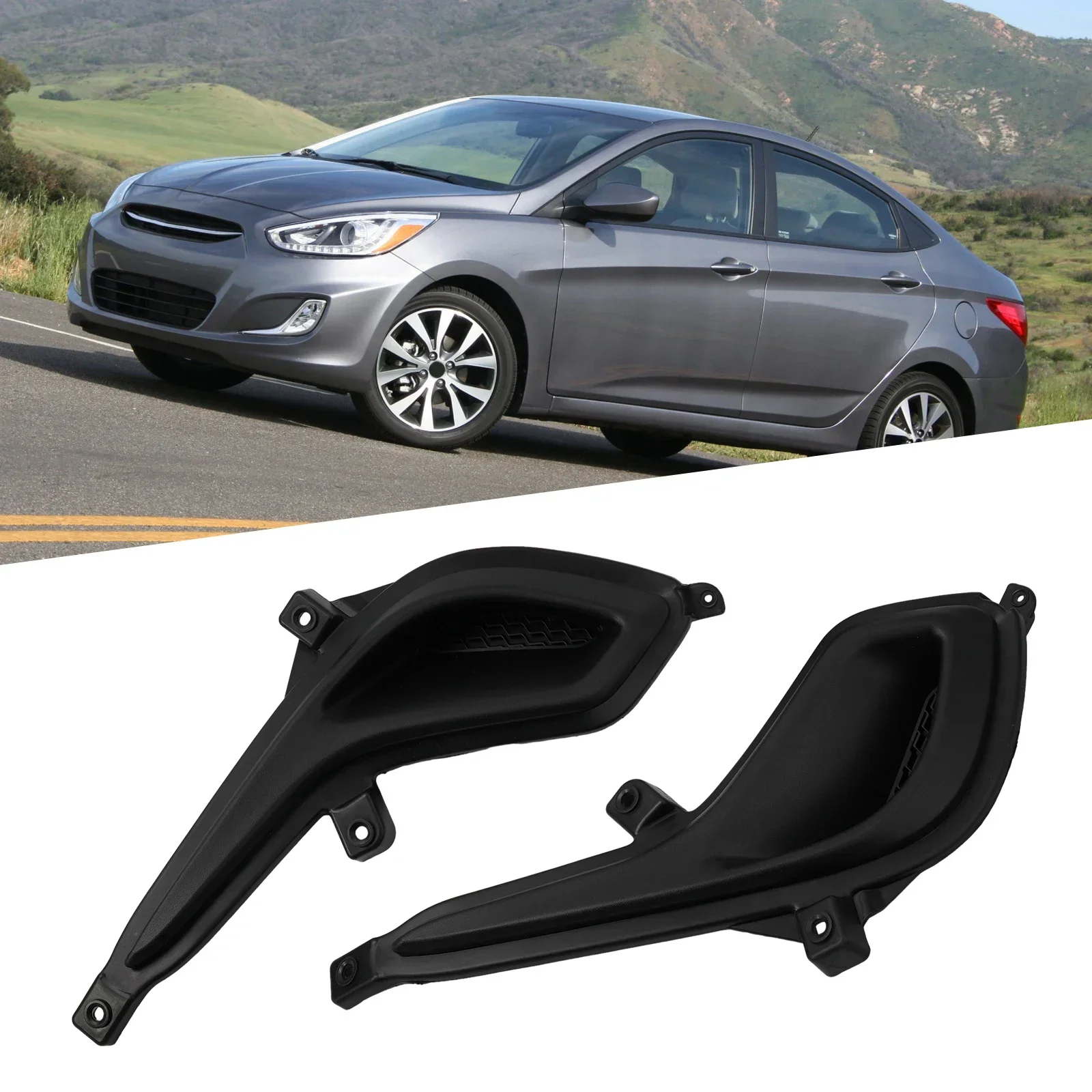 Car Front Bumper Fog Light Hole Cover LH&RH Sides 865641R000 HY1039111 For Hyundai Accent 2012 - 2017 For Sport Value Edition
Car Front Bumper Fog Light Hole Cover LH&RH Sides 865641R000 HY1039111 For Hyundai Accent 2012 - 2017 For Sport Value Edition