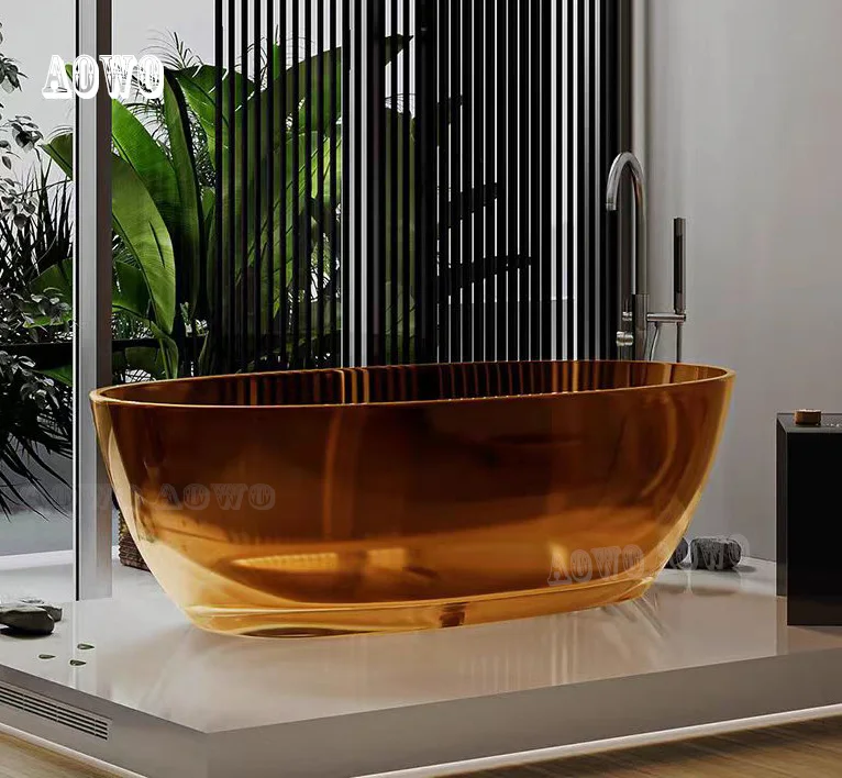 AOWO Modern Exported Orange Transparent Bathtub 1.7m Soaking Resin Hot Sales For Hotels Bathrooms Gemstone Bathtub
AOWO Modern Exported Orange Transparent Bathtub 1.7m Soaking Resin Hot Sales For Hotels Bathrooms Gemstone Bathtub