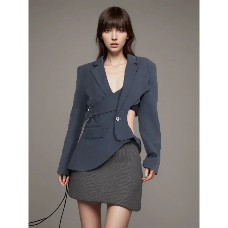 Irregular Suit2025New Cool Long Sleeve Hollow-out High-Grade Coat Women
Irregular Suit2025New Cool Long Sleeve Hollow-out High-Grade Coat Women