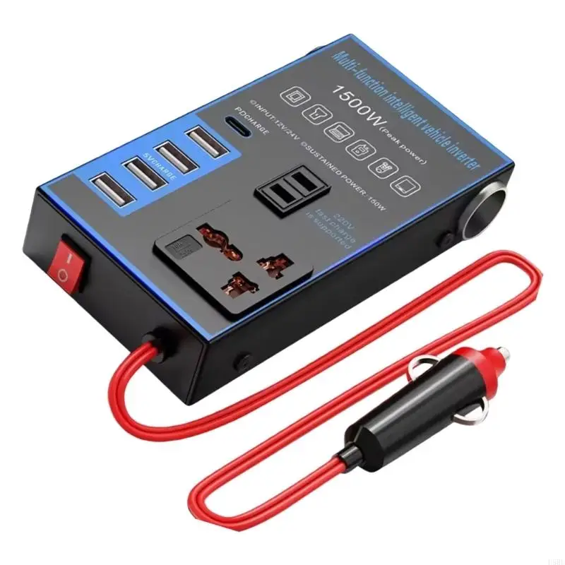 D5BE Consistent 1500W 12V 24V to 220V Auto Converter Suitable for Various Electronics
D5BE Consistent 1500W 12V 24V to 220V Auto Converter Suitable for Various Electronics