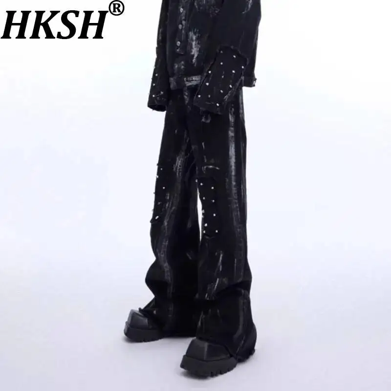 HKSH Spring New Men's Tide Unique Metal Rivet Design Jackets Hand-Painted Flared Denim Pants Chic Ins Dark Vintage Jeans HK23174
HKSH Spring New Men's Tide Unique Metal Rivet Design Jackets Hand-Painted Flared Denim Pants Chic Ins Dark Vintage Jeans HK23174