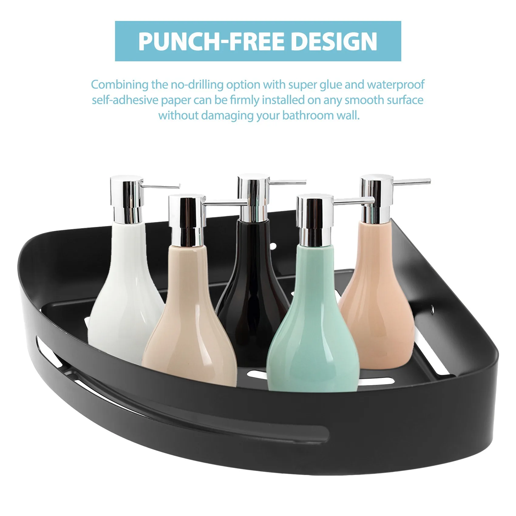 Душевая полка для ванной комнаты, полки для ванной комнаты, клейкая угловая полка для душа, органайзер для ванной комнаты, черный
Душевая полка для ванной комнаты, полки для ванной комнаты, клейкая угловая полка для душа, органайзер для ванной комнаты, черный