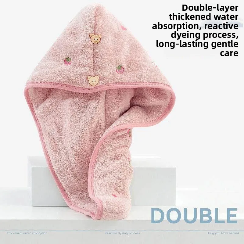 Thickened Double Layer Absorbent Quick Dry Hair Towel Women's Long Hair Drying Cap Super Absorbent Bath Cap Cute Head Towel
Thickened Double Layer Absorbent Quick Dry Hair Towel Women's Long Hair Drying Cap Super Absorbent Bath Cap Cute Head Towel