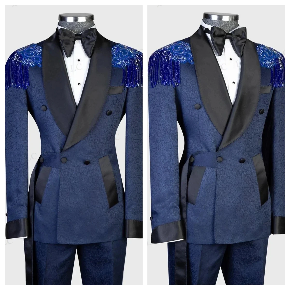 Jacquard 2 Pieces Men Suits Floral Tuxedo One Button Satin Lapel BeltAppliques Tassel Formal Prom Wedding Groom Custom Plus Size
Jacquard 2 Pieces Men Suits Floral Tuxedo One Button Satin Lapel BeltAppliques Tassel Formal Prom Wedding Groom Custom Plus Size