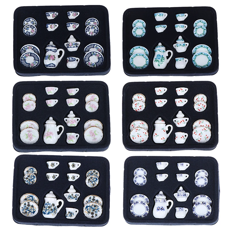 1:12 Miniature 15pcs Porcelain Tea Cup Set Chintz Flower Tableware Kitchen
1:12 Miniature 15pcs Porcelain Tea Cup Set Chintz Flower Tableware Kitchen
