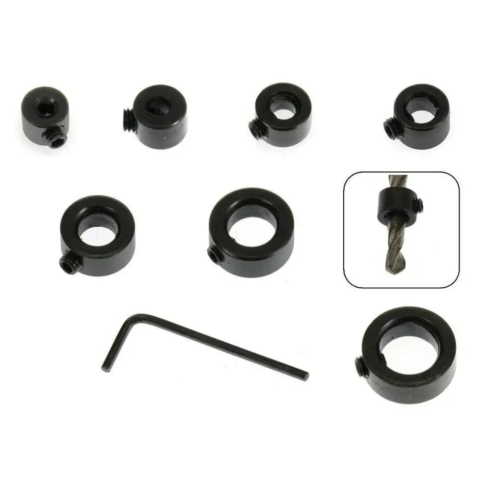9pcs Drill Depth Stop Collar Wrench Safety Drilling Positioner Safety Drilling Limit Ring Precise Tool Adjustable
9pcs Drill Depth Stop Collar Wrench Safety Drilling Positioner Safety Drilling Limit Ring Precise Tool Adjustable
