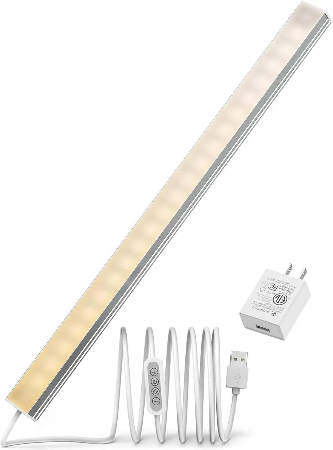 3 Color Under Cabinet Light, Dimmable LED Strip 14.5in USB Plug-in for Kitchen, Desk, Closet
3 Color Under Cabinet Light, Dimmable LED Strip 14.5in USB Plug-in for Kitchen, Desk, Closet