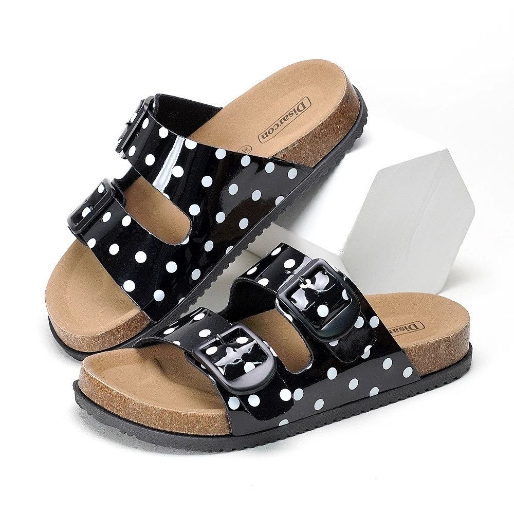 Polka Dot Double-Strap Slippers, Women's Adjustable Buckle Sandals, Comfortable Flat Shoes for Outdoor Daily Use
Polka Dot Double-Strap Slippers, Women's Adjustable Buckle Sandals, Comfortable Flat Shoes for Outdoor Daily Use