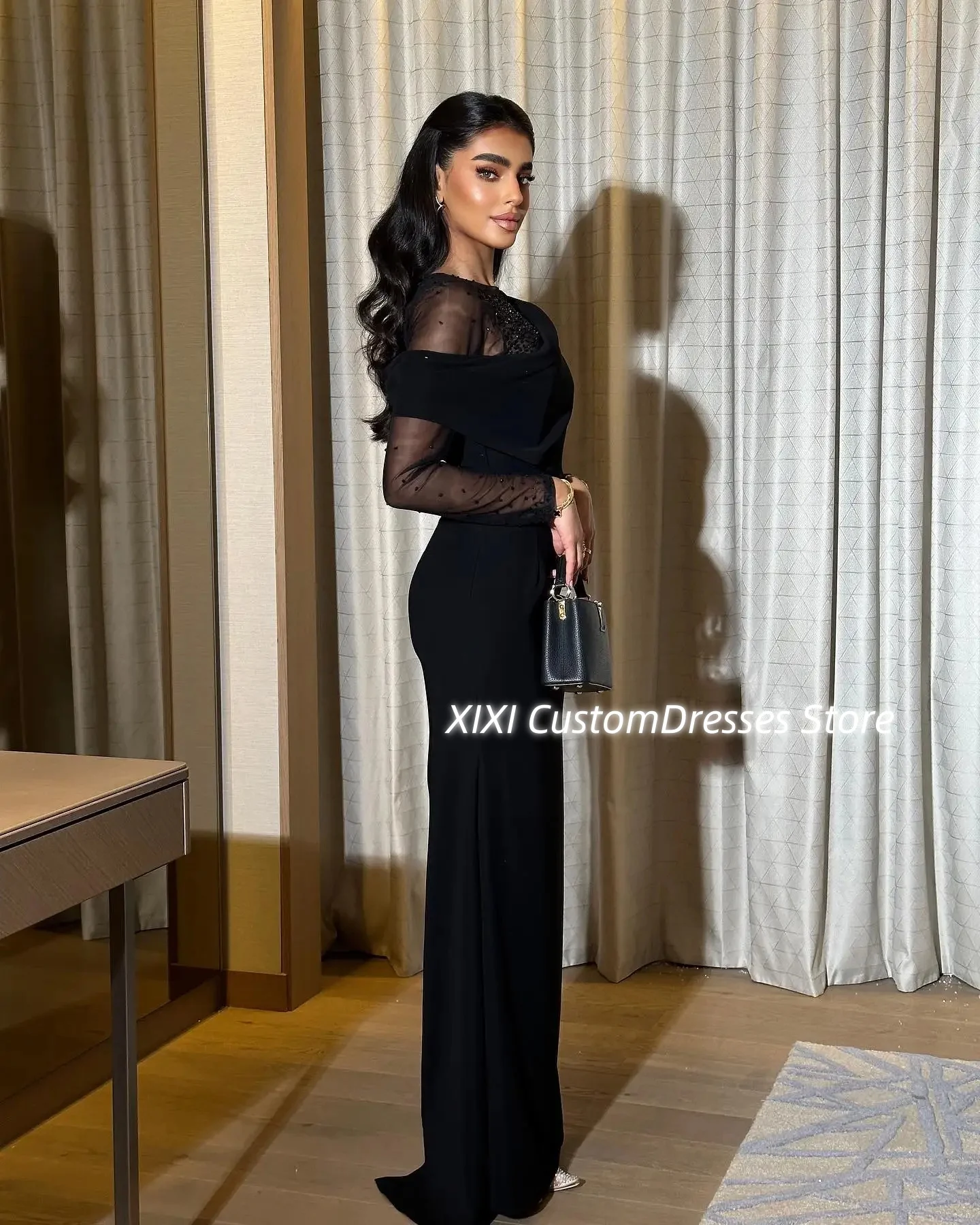 Customized Luxury Evening Dressesa-Line Scoop Neckline Floor-Length Beadings Zipper Up Long Sleeves Lining Elegant Party Dresses
Customized Luxury Evening Dressesa-Line Scoop Neckline Floor-Length Beadings Zipper Up Long Sleeves Lining Elegant Party Dresses