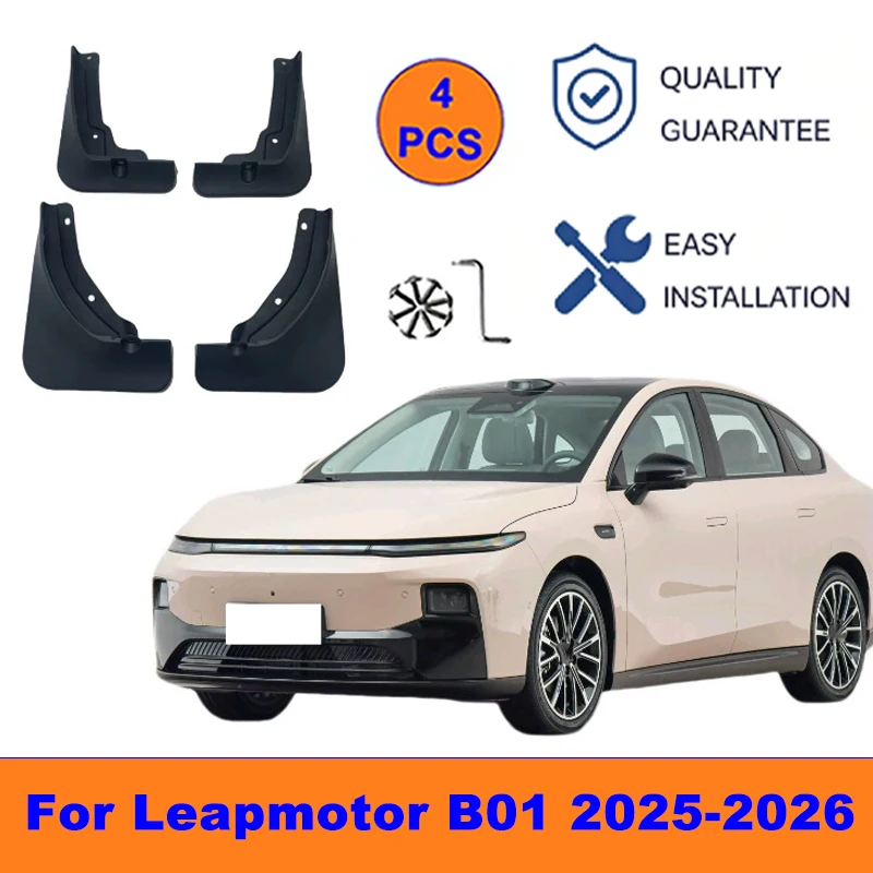 4Pcs Mud Flaps For Leapmotor B01 2025-2026 - Splash Guards Front&Rear Wheel Fender Mudguards Car Exterior Protection Accessories
4Pcs Mud Flaps For Leapmotor B01 2025-2026 - Splash Guards Front&Rear Wheel Fender Mudguards Car Exterior Protection Accessories