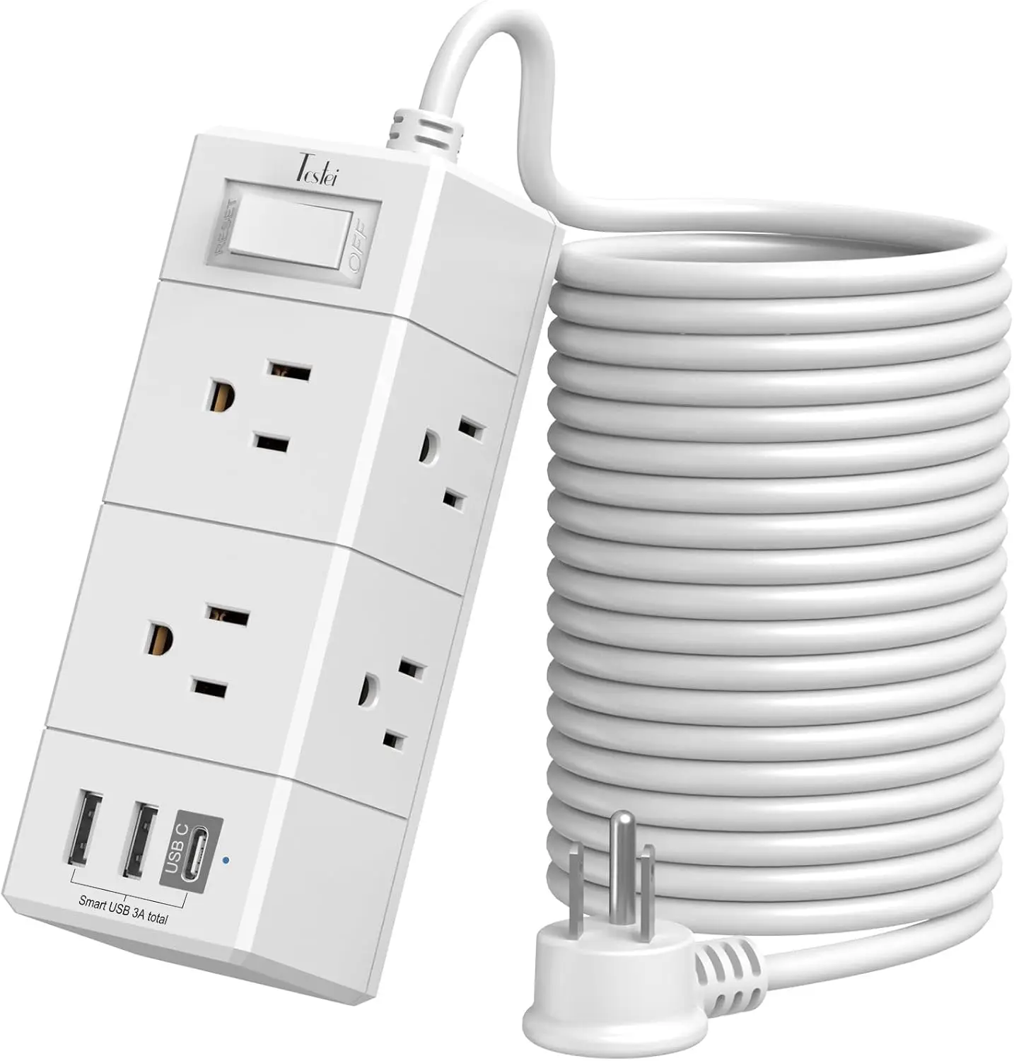 20Ft Flat Plug Extension Cord Power Strip, 3-Side 6 Outlets 3 USB Ports (1 USB C), Compact for Home Office Dorm
20Ft Flat Plug Extension Cord Power Strip, 3-Side 6 Outlets 3 USB Ports (1 USB C), Compact for Home Office Dorm
