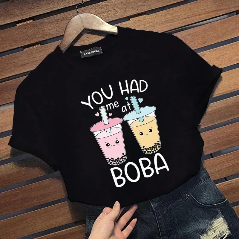 Новая забавная Футболка с принтом Boba, Женская Повседневная Милая уличная футболка, топы
Новая забавная Футболка с принтом Boba, Женская Повседневная Милая уличная футболка, топы