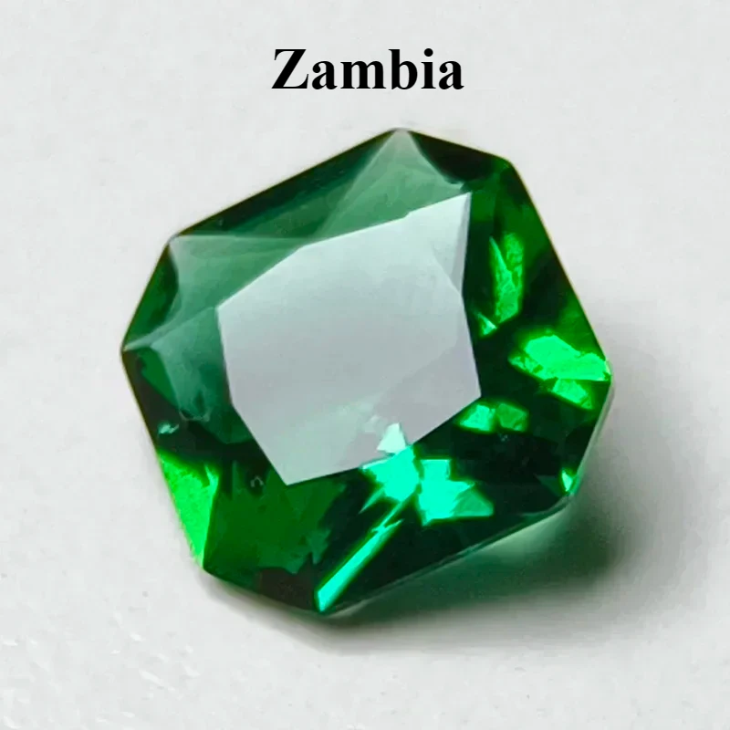 Lab Grown Zambian Emeralds Square No Corners Hydrothermal Hand Cutting with Cracks Inclusions Inside Selectable AGL Certificate
Lab Grown Zambian Emeralds Square No Corners Hydrothermal Hand Cutting with Cracks Inclusions Inside Selectable AGL Certificate