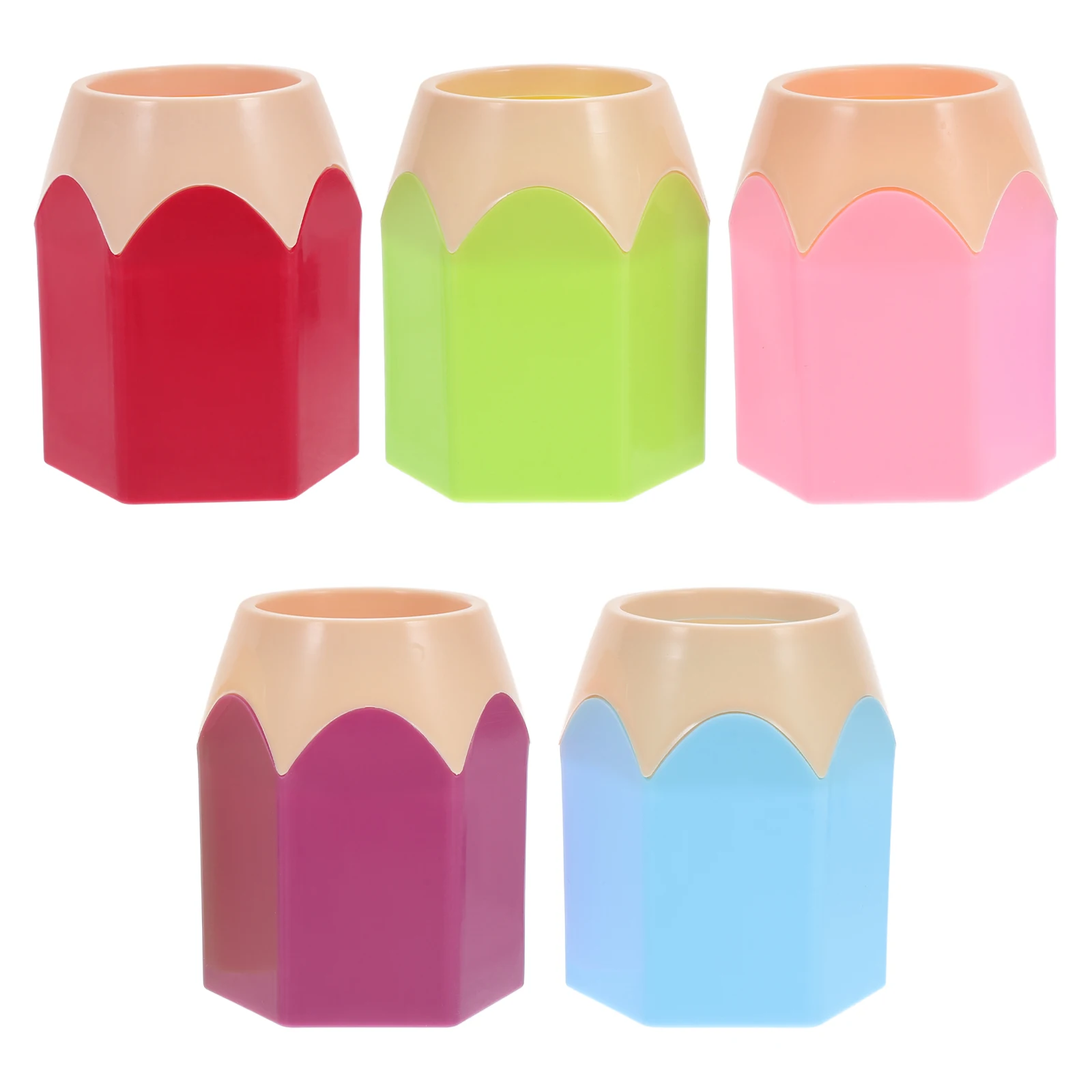 5 Pcs Contrast Color Pen Holder Desk Organizer Safe Material Student Supplies Plastic Pencil Bucket Makeup Brush Container Pen
5 Pcs Contrast Color Pen Holder Desk Organizer Safe Material Student Supplies Plastic Pencil Bucket Makeup Brush Container Pen