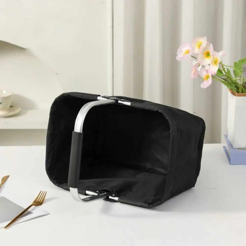 26 L Grocery Shopping Basket Oxford Cloth Aluminum Frame Market Shopping Basket with Zippered Side Pockets Large Capacity
26 L Grocery Shopping Basket Oxford Cloth Aluminum Frame Market Shopping Basket with Zippered Side Pockets Large Capacity