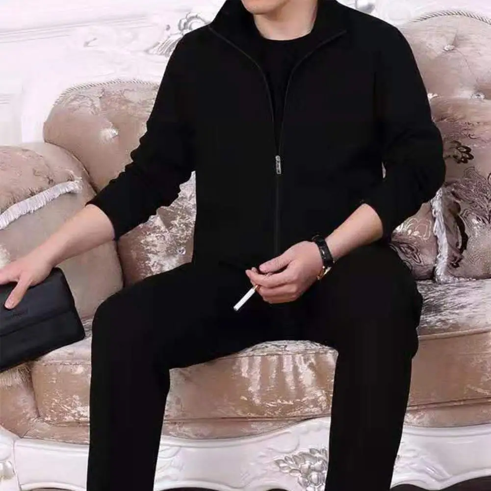 Regular Fit Men Suit Men's Sport Outfit Set Long Sleeve Zipper Coat Elastic Waist Sweatpants Solid Color Sweatshirt for Active 
Regular Fit Men Suit Men's Sport Outfit Set Long Sleeve Zipper Coat Elastic Waist Sweatpants Solid Color Sweatshirt for Active