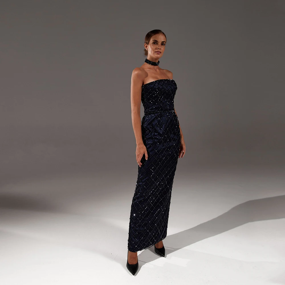 Black Lace Evening Dress For Woman 2023 Long Luxury Glitter Formal Dress Strapless Ankle Length Straight Vestido De Fiesta 2023
Black Lace Evening Dress For Woman 2023 Long Luxury Glitter Formal Dress Strapless Ankle Length Straight Vestido De Fiesta 2023