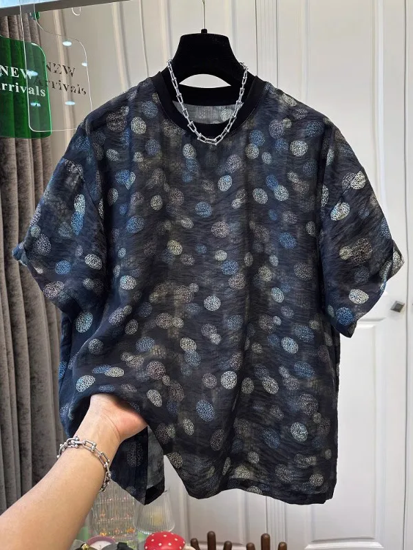 Polka Dot Print Short Sleeve round Neck T-Shirt Women's Summer Vintage Loose Slimming Casual Top Commute Style
Polka Dot Print Short Sleeve round Neck T-Shirt Women's Summer Vintage Loose Slimming Casual Top Commute Style