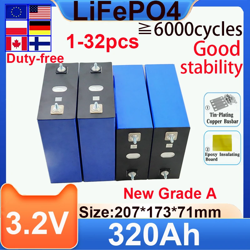 320 Ач 8000 цикл LiFePO4 3,2 В аккумуляторная батарея, подходящая морская солнечная энергосистема каравана нет
320 Ач 8000 цикл LiFePO4 3,2 В аккумуляторная батарея, подходящая морская солнечная энергосистема каравана нет