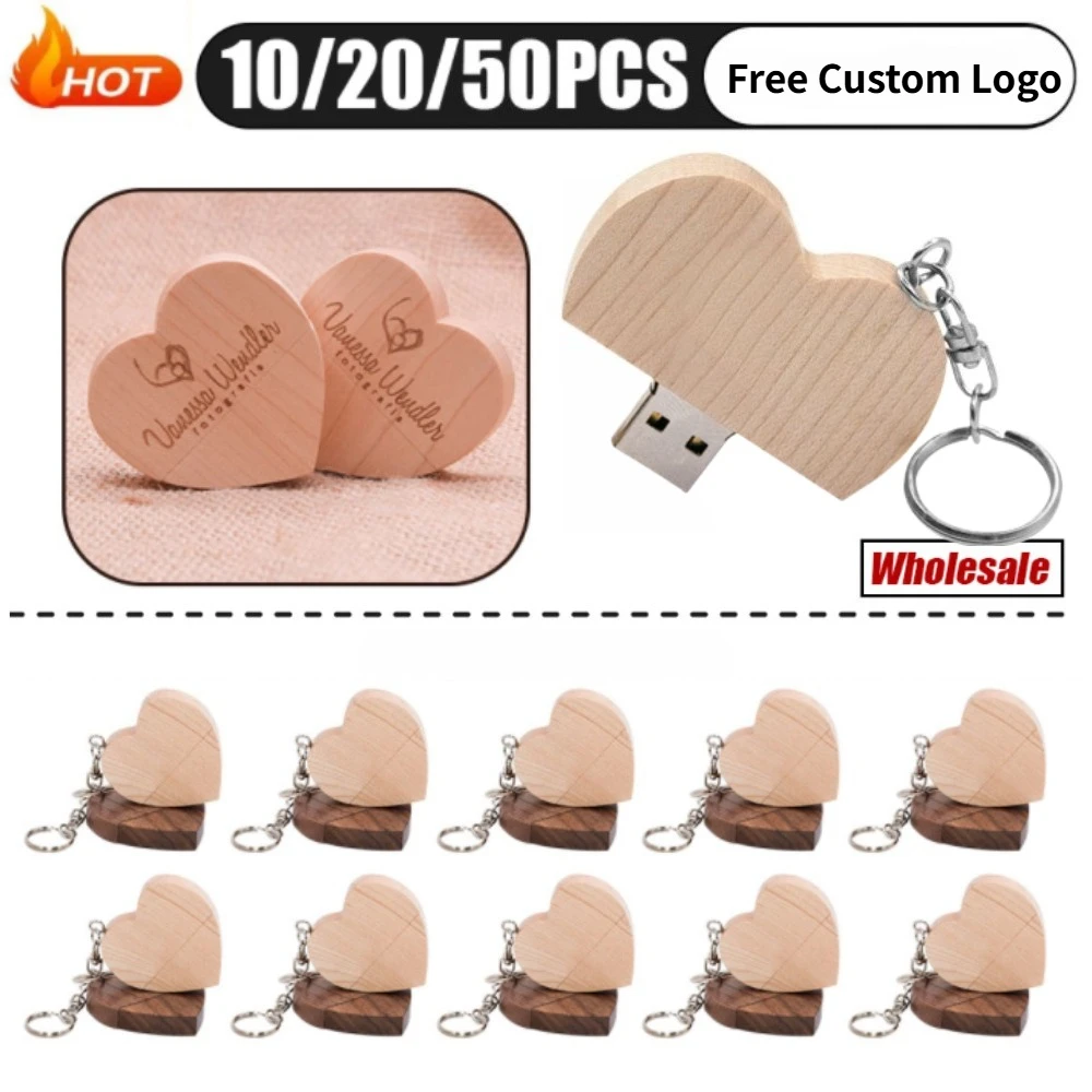 10/20/50PCS Free Custom Logo Walnut Wooden Heart + Gift Box USB Flash Drive Creative Pendrive 8GB 16GB 32GB Memory Stick U Disk
10/20/50PCS Free Custom Logo Walnut Wooden Heart + Gift Box USB Flash Drive Creative Pendrive 8GB 16GB 32GB Memory Stick U Disk
