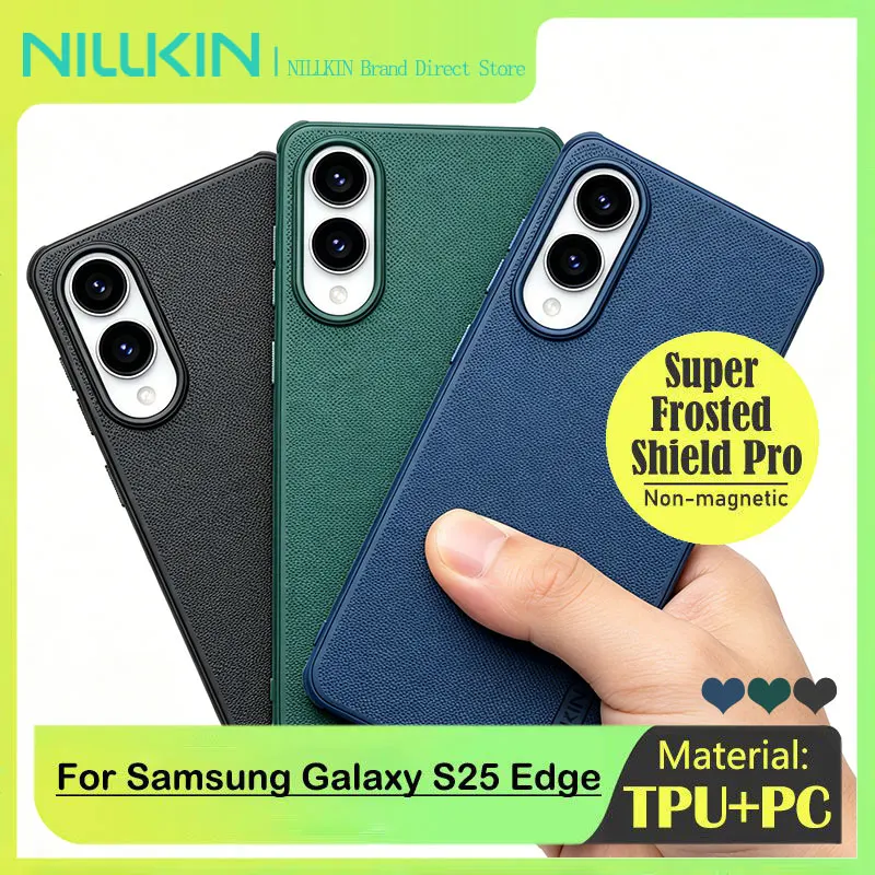 NILLKIN Frosted Shield Case for Samsung Galaxy S25 Edge, Dual TPU+PC Shockproof, Anti-Slip Anti-Fingerprint Matte UV Coating
NILLKIN Frosted Shield Case for Samsung Galaxy S25 Edge, Dual TPU+PC Shockproof, Anti-Slip Anti-Fingerprint Matte UV Coating