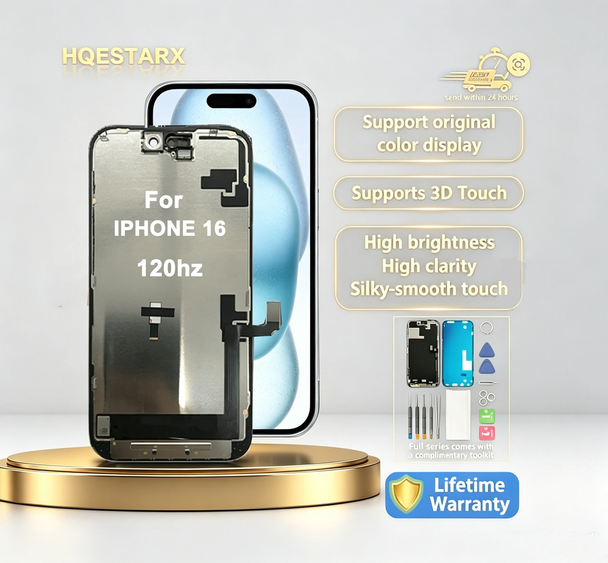 HQESTARX OLED Pantalla for iphone 15 16 LCD Display Touch Screen Digitizer Assembly for LCD Screen Digitizer Assembly Replaceme
HQESTARX OLED Pantalla for iphone 15 16 LCD Display Touch Screen Digitizer Assembly for LCD Screen Digitizer Assembly Replaceme
