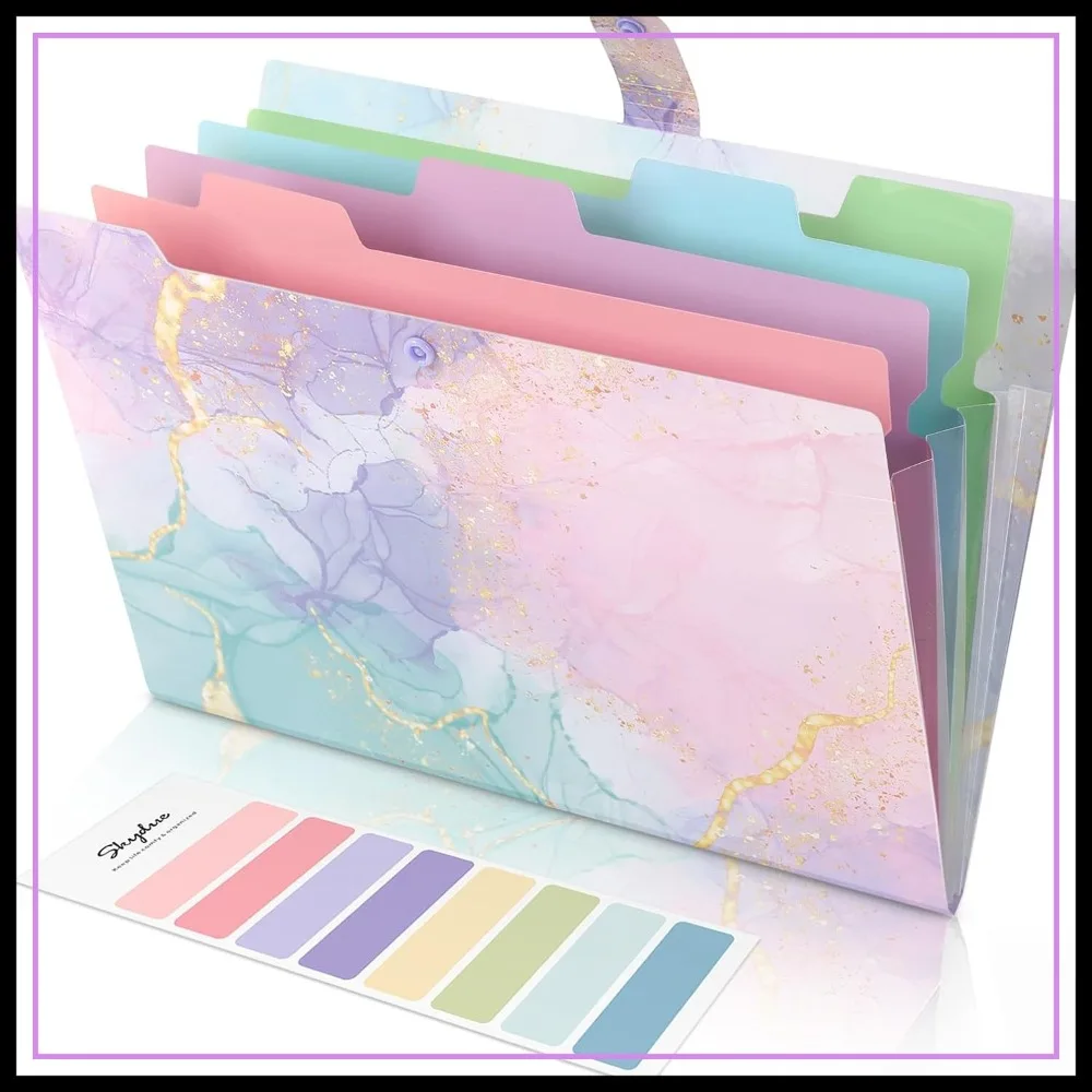 5-Pocket Expanding File Folder, Cute Accordion Organizer, Letter Size for Documents, School Office Supplies
5-Pocket Expanding File Folder, Cute Accordion Organizer, Letter Size for Documents, School Office Supplies