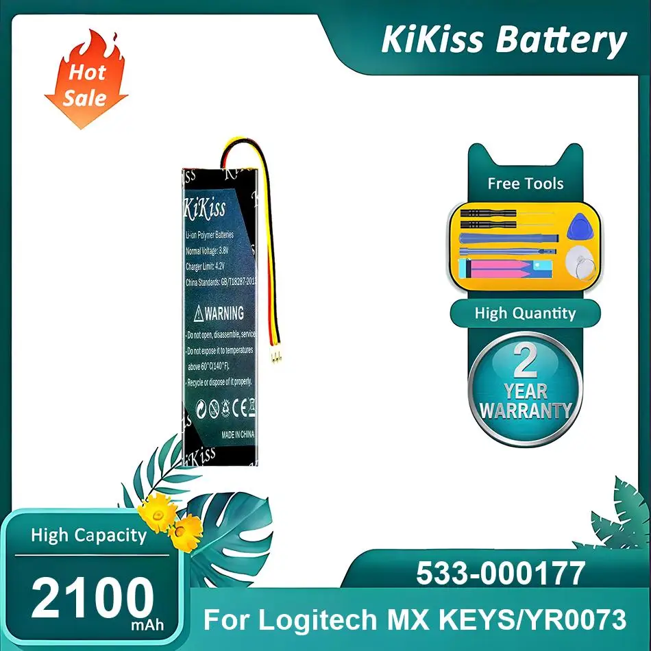 533-000177 Аккумулятор для колонок Logitech MX KEYS/YR0073, высококачественные батареи, с инструментами
533-000177 Аккумулятор для колонок Logitech MX KEYS/YR0073, высококачественные батареи, с инструментами