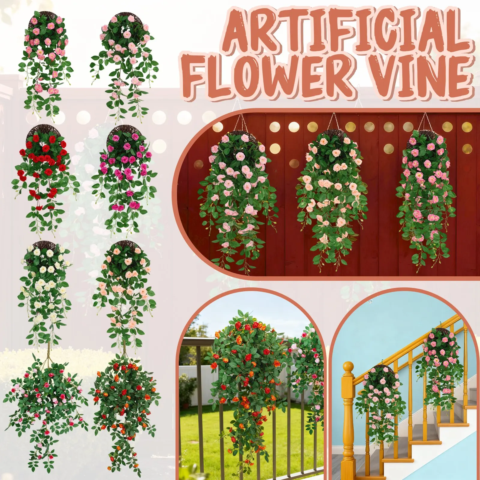 Artificial Flower Vine Fake Flower Vines Wedding Party Decorations Garden Countyard Balcony Hanging Decoration Supplies
Artificial Flower Vine Fake Flower Vines Wedding Party Decorations Garden Countyard Balcony Hanging Decoration Supplies