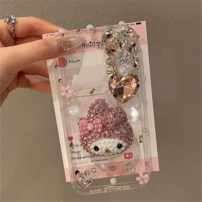Чехол для телефона Kawaii Iphone 11 12 13 14, аниме мультфильм «Моя Мелодия» со стразами, противоударный чехол для телефона с защитой от падения, подарок для девушки
Чехол для телефона Kawaii Iphone 11 12 13 14, аниме мультфильм «Моя Мелодия» со стразами, противоударный чехол для телефона с защитой от падения, подарок для девушки