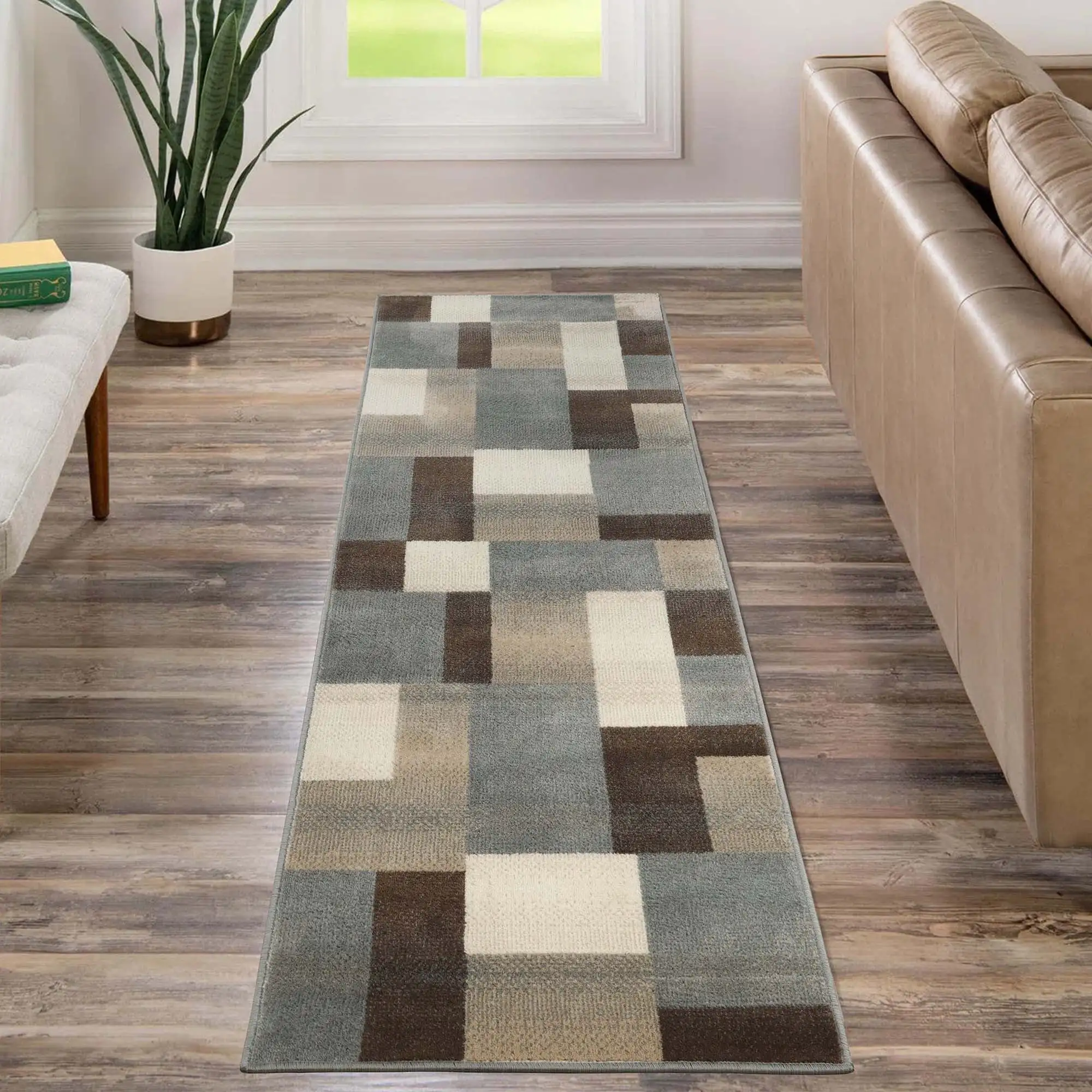 Superior Color Block Runner Rug 2' 7 x 10', Plush Indoor Rugs For Living Room Bedroom, Grey
Superior Color Block Runner Rug 2' 7 x 10', Plush Indoor Rugs For Living Room Bedroom, Grey