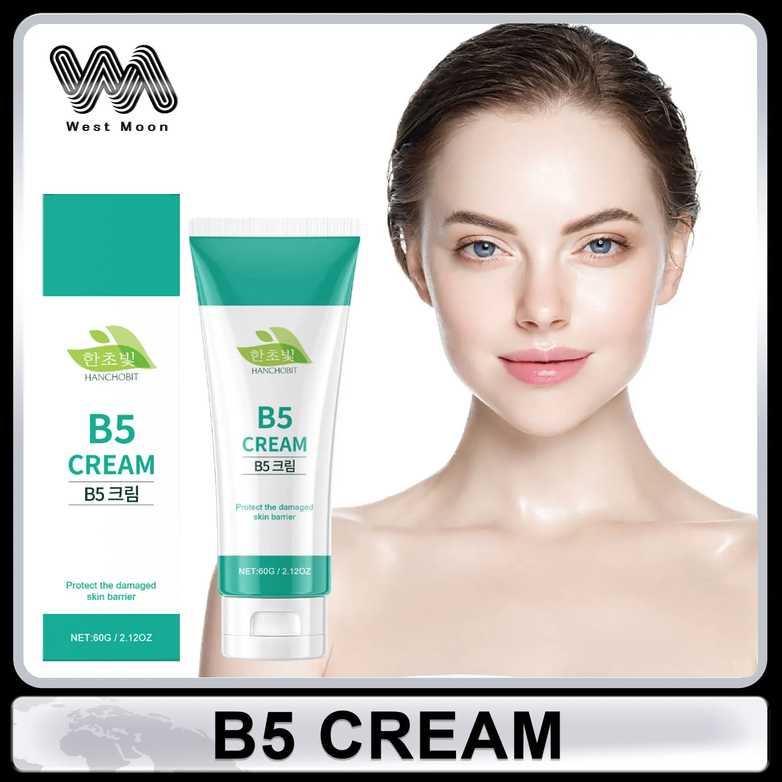 HANCHOBIT B5 Cream Soothing Repair Skin Barrier Reduce Redness Swelling Nourishing Firming Lifting Korean Skincare Products 60g
HANCHOBIT B5 Cream Soothing Repair Skin Barrier Reduce Redness Swelling Nourishing Firming Lifting Korean Skincare Products 60g