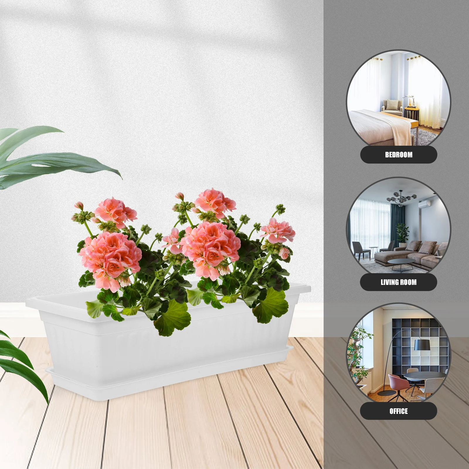 2 Sets Large Rectangular Planters PP Material Lightweight Reusable Nursery Flower Pots with Drainage Holes for
2 Sets Large Rectangular Planters PP Material Lightweight Reusable Nursery Flower Pots with Drainage Holes for