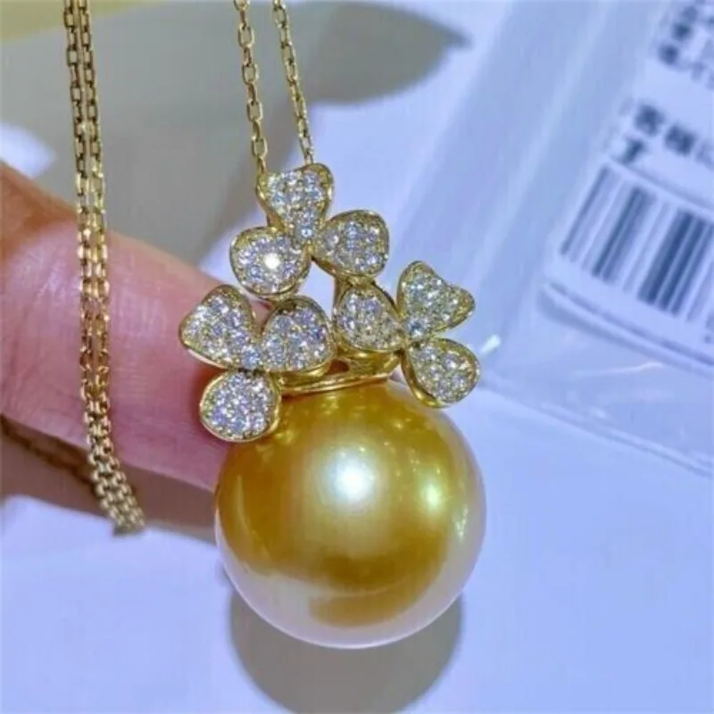 18-Inch Gorgeous AAAAA 11-12mm Round South Sea Gold Pearl Women's Pendant Necklace 925 Silver
18-Inch Gorgeous AAAAA 11-12mm Round South Sea Gold Pearl Women's Pendant Necklace 925 Silver