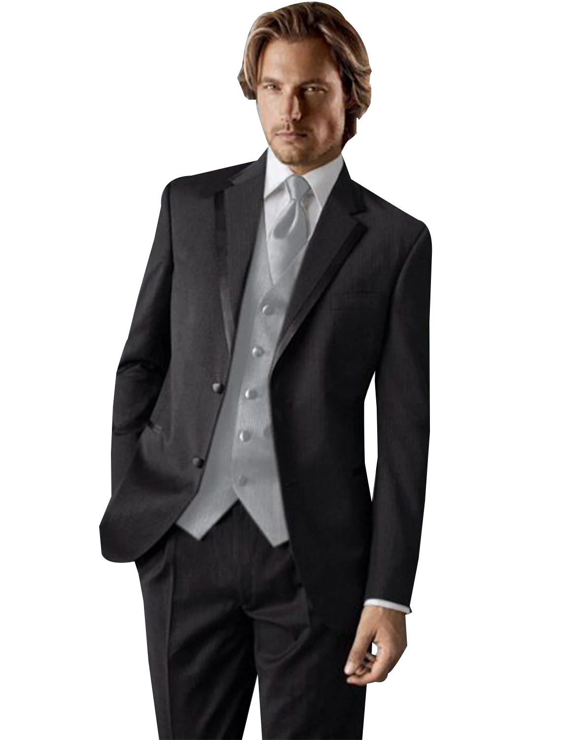 Men's Notch Lapel Suits 2 Buttons Slim Fit 3 Pieces Suit Jacket Vest & Trousers
Men's Notch Lapel Suits 2 Buttons Slim Fit 3 Pieces Suit Jacket Vest & Trousers